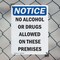 Signmission No Alcohol Or Drugs Allowed, 7 in W x Rectangle, Plastic OS-2PACK-NS-P-710-V-16001 - alternate 4